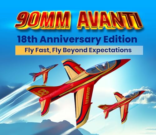Fms Rc Jets 90mm Avanti EDF Sport Jet Rc Airplanes for Adults 6 Channel Remote Control Planes PNP(NO Transmitter Batteries and Charger)