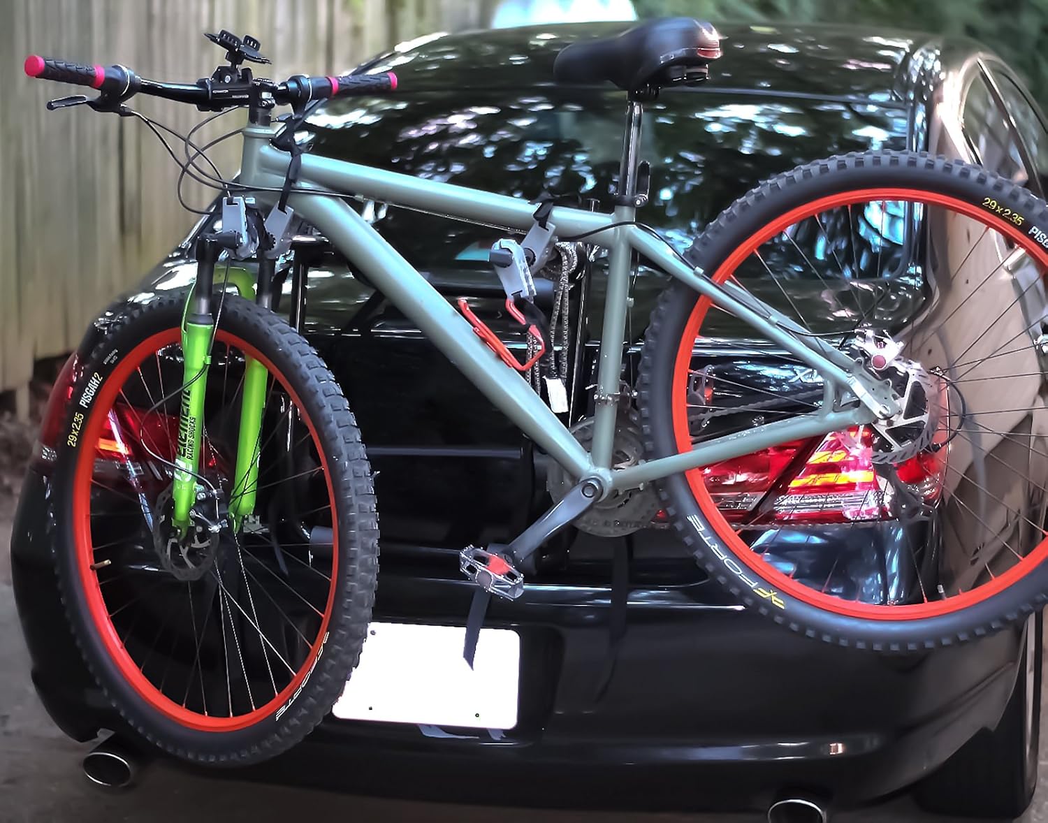 2-Bike Rack Trunk Mount - Deluxe Bicycle Carrier for Most Sedans / Hatchbacks / Minivans and SUVs - Holds Two Cycles Pack of 2