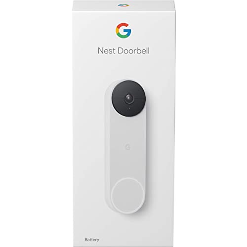 Google Nest Doorbell (Wired, 2nd Gen) - Wired Video Doorbell Camera - Doorbell Security Camera - Snow