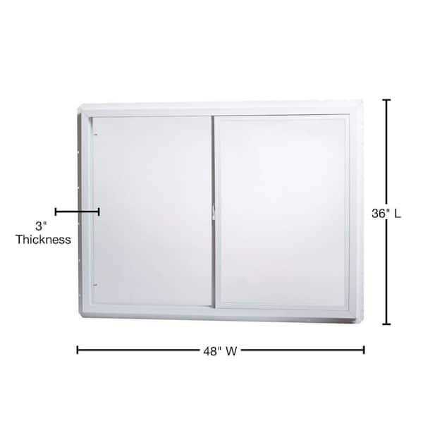 TAFCO Windows 48 in. x Utility Left-Hand Single Slider Vinyl Windows Single Glass and Screen - Shop Hardware Tools Online Store