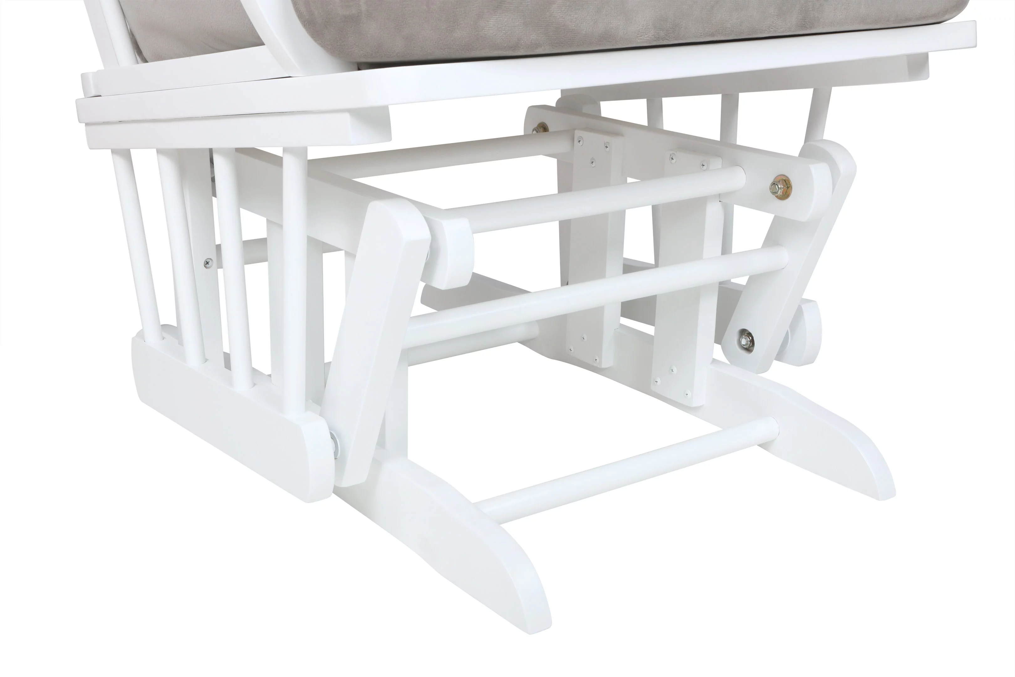AFG Baby Alice Solid Wood Glider Chair and Ottoman in White