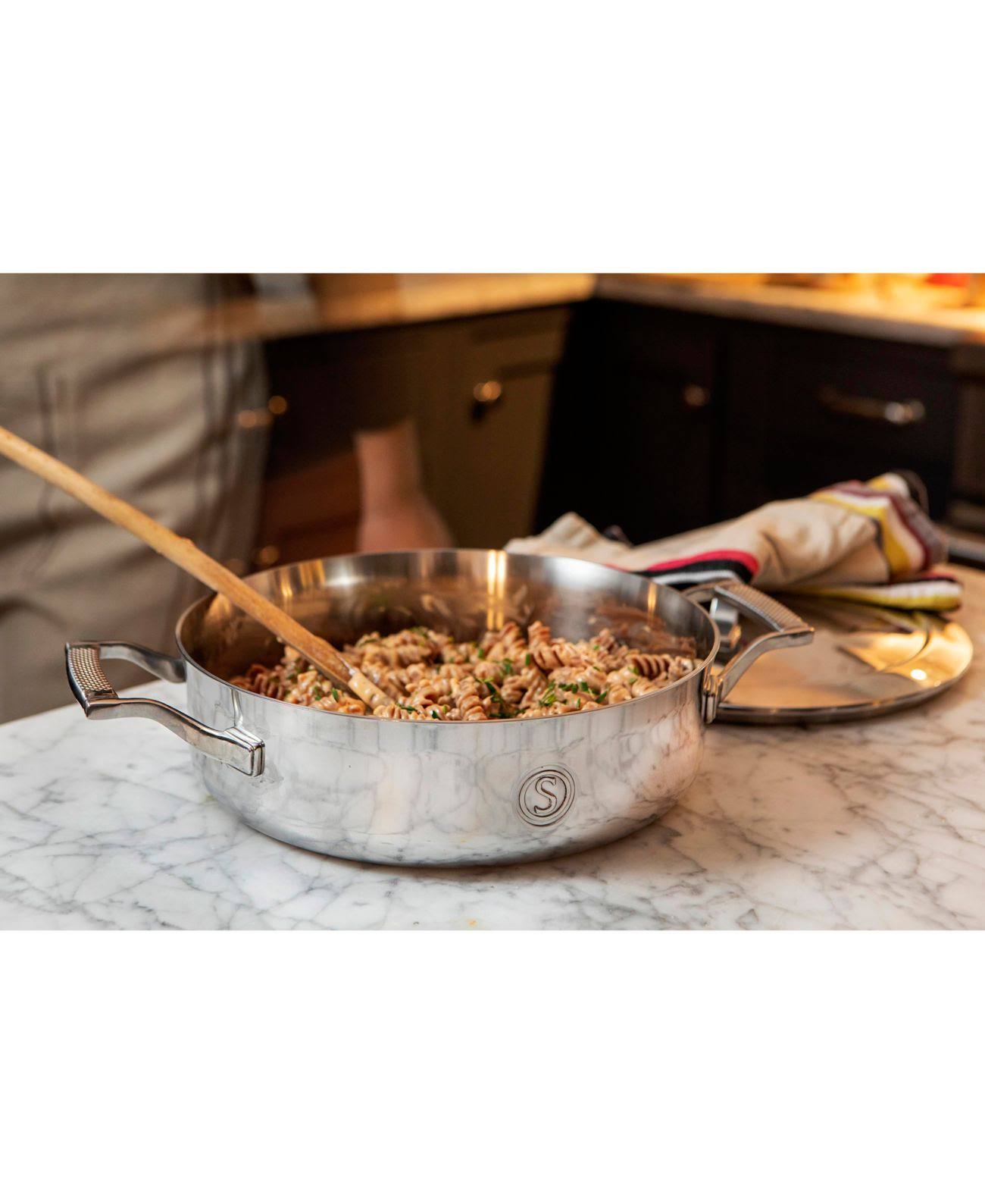 Saveur Selects Voyage Series 3-Qt. Tri-Ply Sauteuse - Stainless Steel