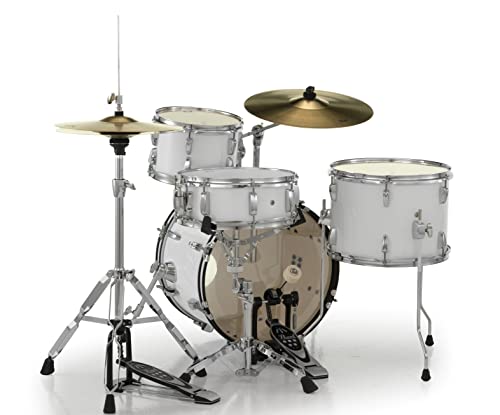 Pearl Roadshow Drum Set 4-Piece Complete Kit with Cymbals and Stands, Charcoal Metallic (RS584C/C706)