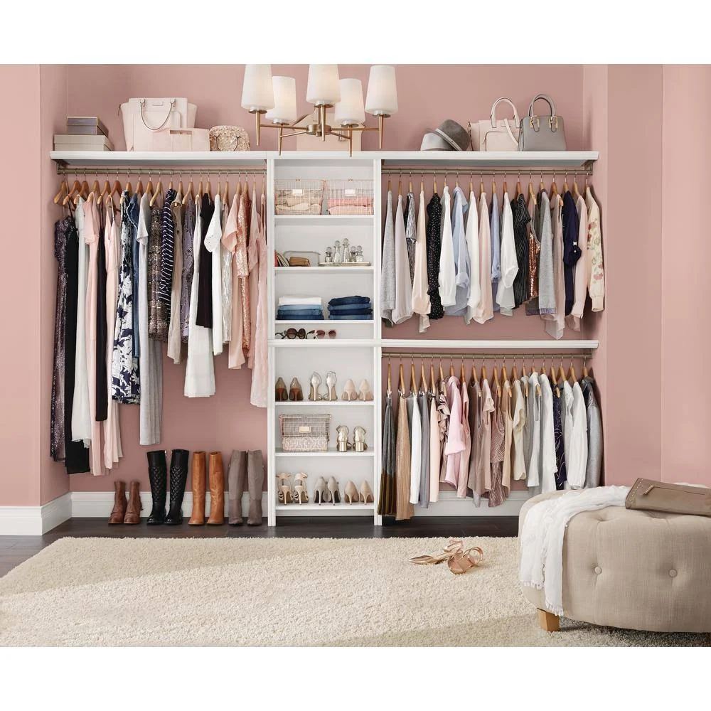 ClosetMaid Impressions Basic 60 in. W - 120 in. W White Wood Closet System