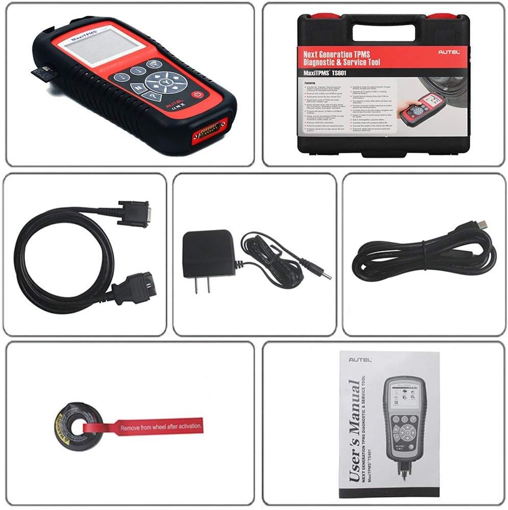 Autel MaxiTPMS TS601, Upgraded of TS508K/TS508/TS408, Wirelessly Sensor TPMS Reprogramming Activation Relearn Tool with OBDII Code Reader Function