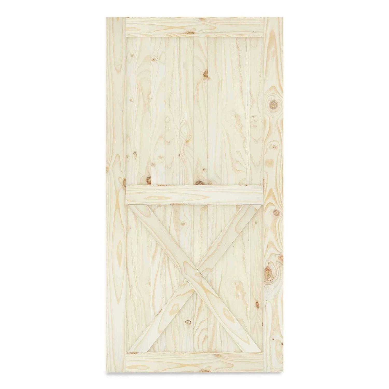 Wood and Wood Barn Door Belleze - Shop Hardware Tools Online Store