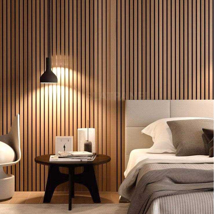The Wood Veneer Hub Acoustic Wood Wall Slat Panels Oak - Shop Hardware Tools Online Store