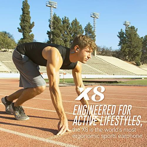 Mee Audio X8 Secure-Fit Stereo Bluetooth Wireless Sports in-Ear Headphones (Black)