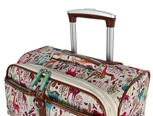 Lily Bloom Luggage Set 4 Piece Suitcase Collection With Spinner Wheels For Woman (Giraffe Park)
