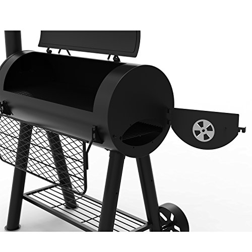 Dyna-Glo Signature Series DGSS443CB-D Heavy-Duty Compact Barrel Charcoal Grill, Black powder coat