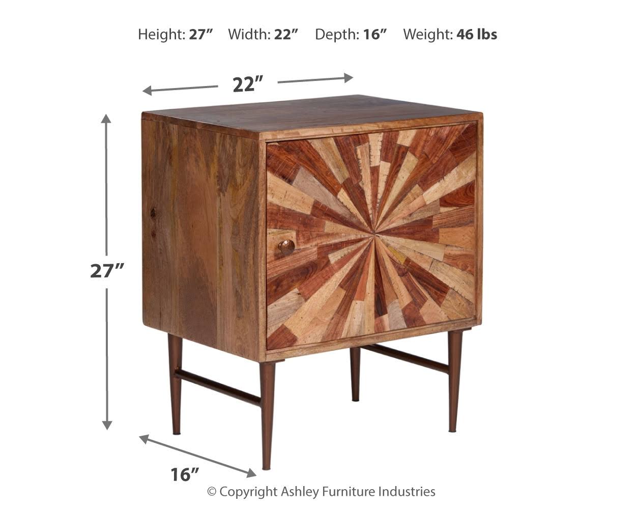 Ashley Dorvale Two-Tone Brown Accent Cabinet
