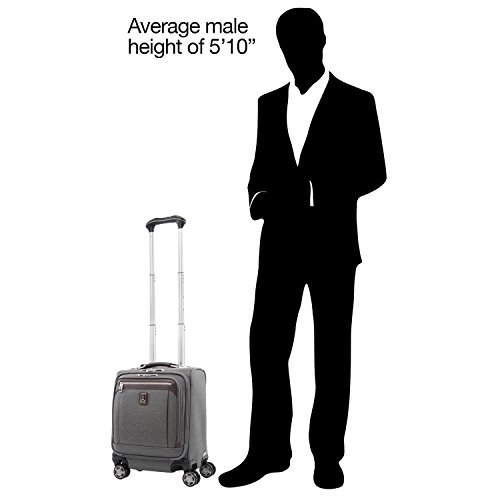Travelpro Platinum Elite Underseat Spinner Tote Bag with USB Port, Vintage Grey, 16-Inch