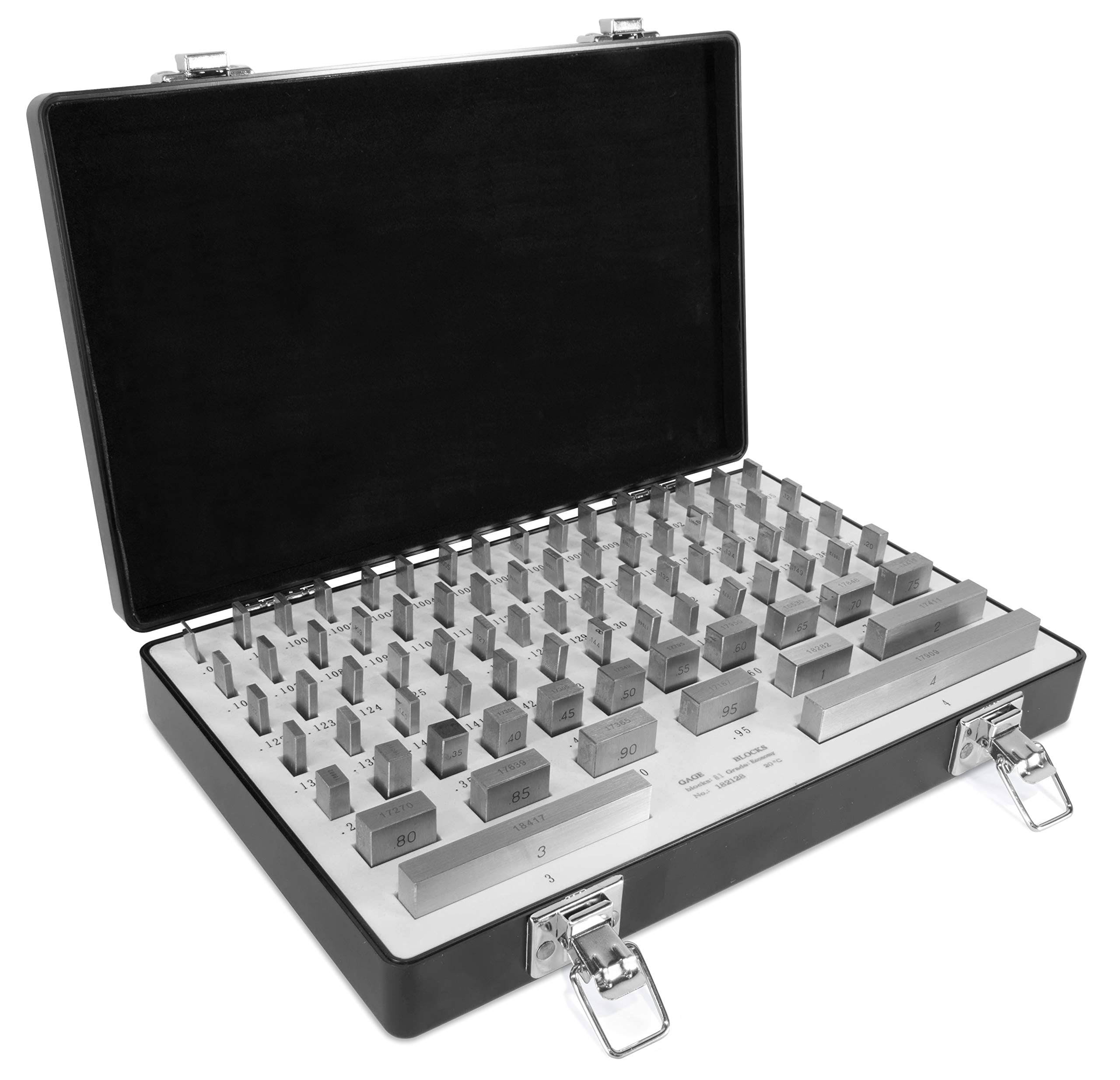 Wen 81-Piece Rectangular Steel Gauge Block Set with Case