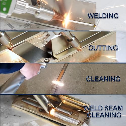 MAX Laser Welding Cleaning Cutting Machine 4 in 1 Weld Seam Cleaning Laser Welder Handheld with Auto Wire Feeder Applicable to Aluminum, Stainless Steel, Carbon Steel, etc.