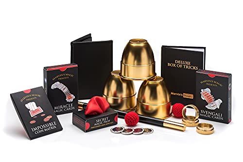 Marvin's Magic - Signature Deluxe Box of Tricks | Executive Set of Magic Tricks | Magic Set for Beginner and Experienced Magicians | Magician Supplies Include Mystical Magic Cards, Dynamic Coins
