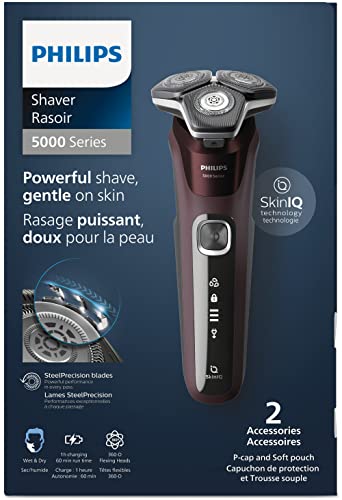 Philips Shaver Series 5000, Wet & Dry Electric Shaver with Cable-free Quick Clean Pod, S5882/50