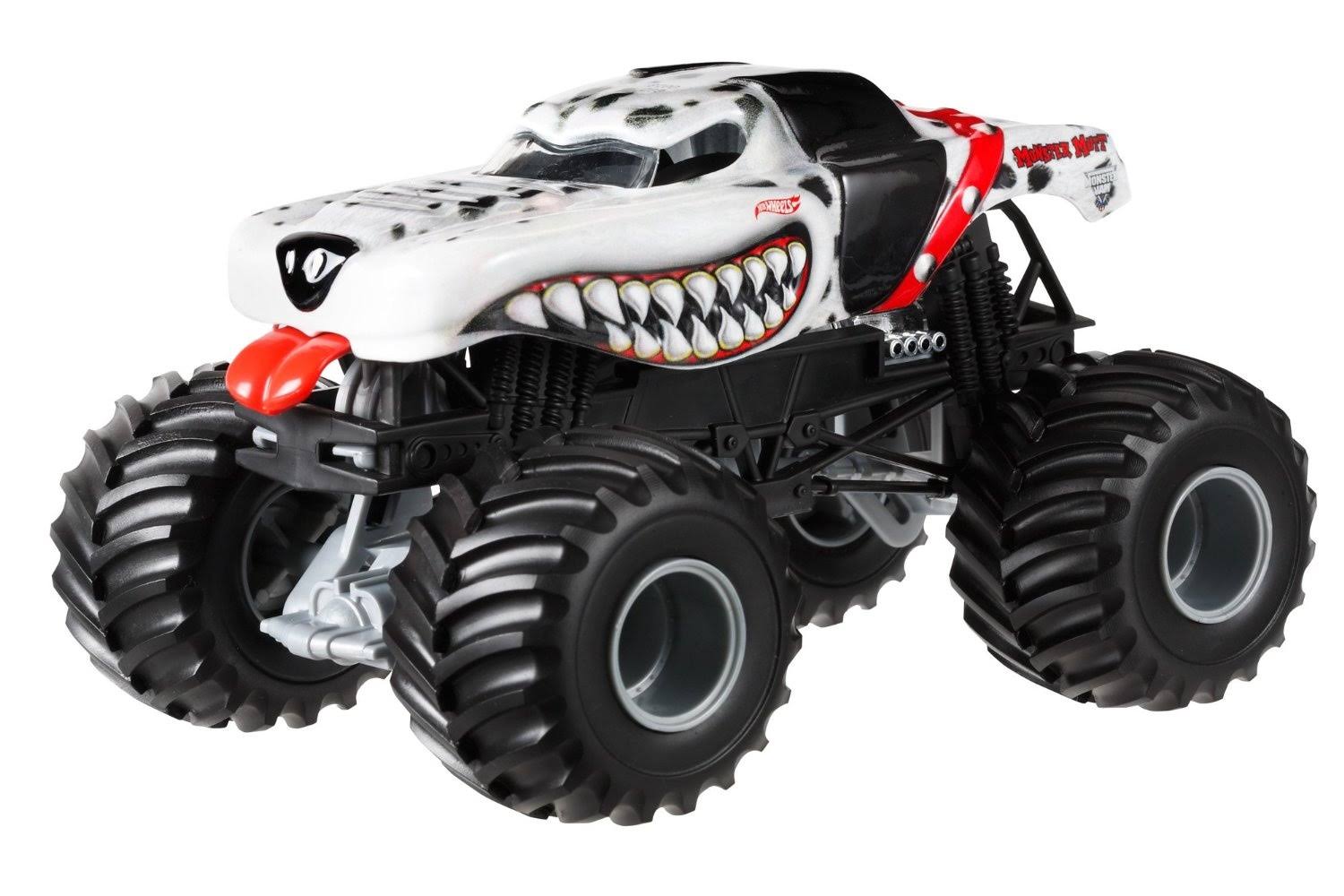 Hot Wheels Monster Jam Mutt Dalmatian Die-Cast Vehicle 1 24 Scale