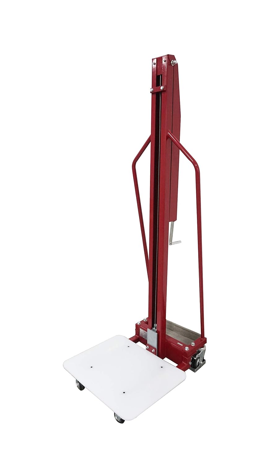 Pake Handling Tools - Winch Stacker, Manual Work Positioner Lift Truck - Steel Lightweight and Easily Maneuverable Lift with 440 lbs Capacity