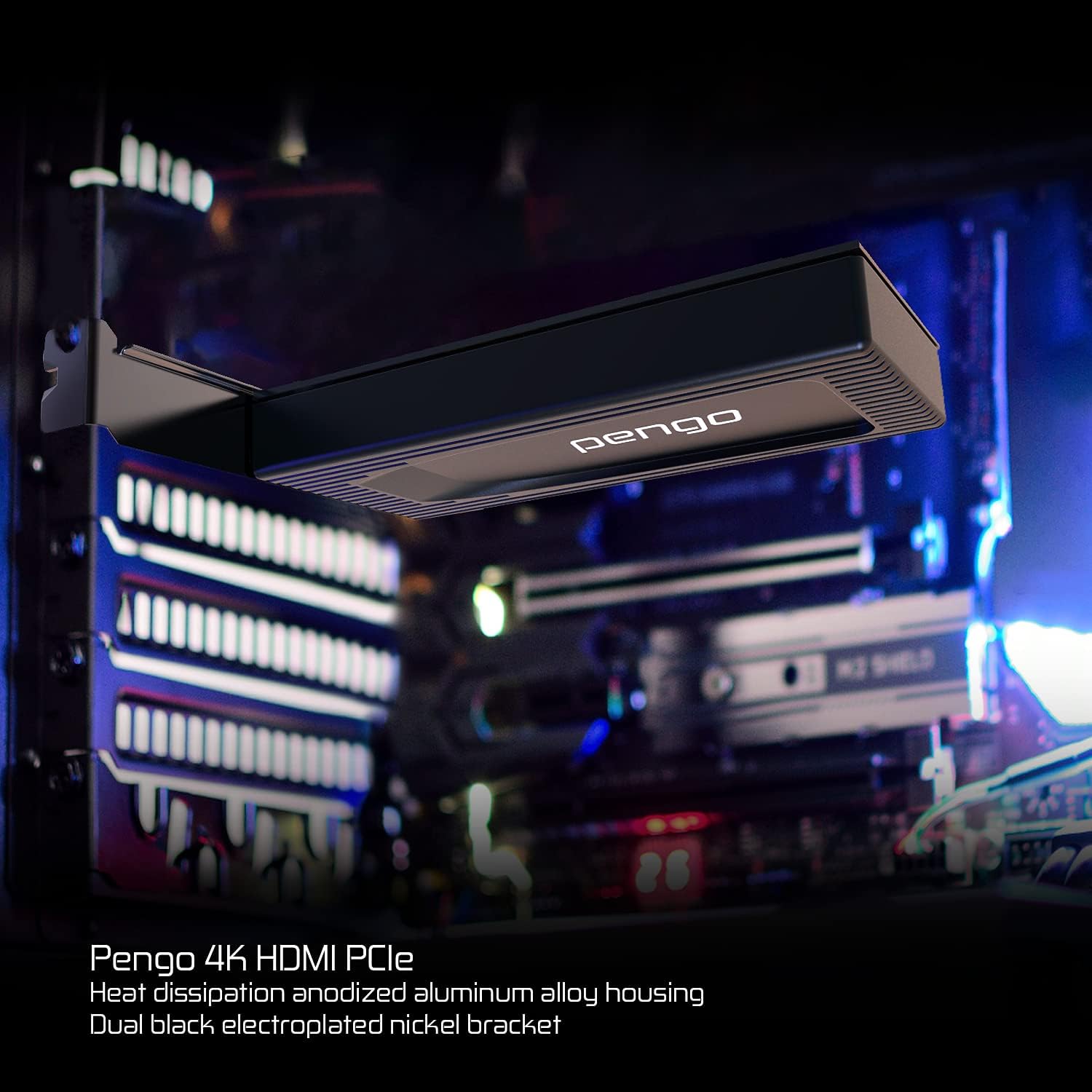 Pengo 4K HDMI PCIe Capture Card, 4K30fps Game Capture Card Device LiveStream for Gaming, 4K60 HDR Pass-Through, High Refresh Rate 144hz 240hz (No HDCP)