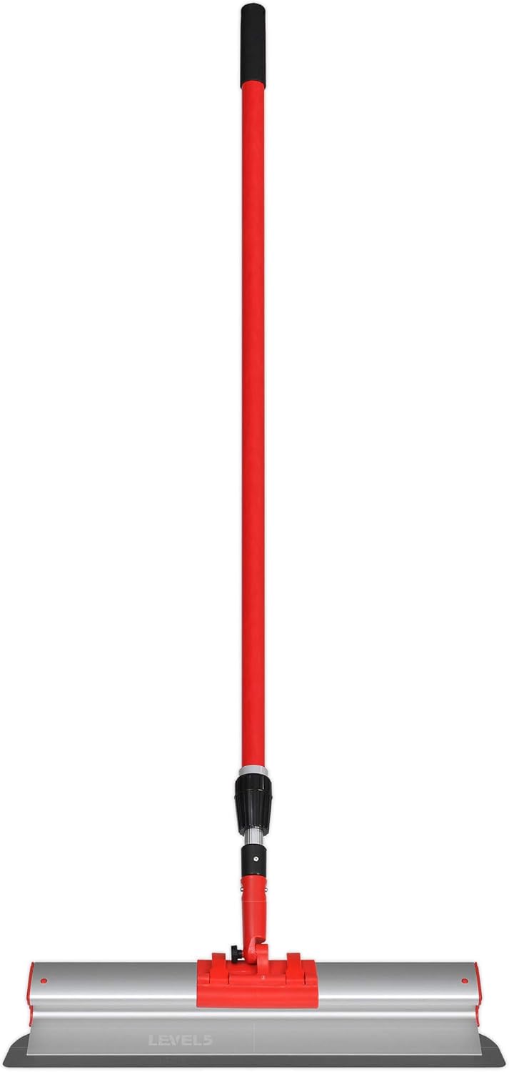 LEVEL5 Skimming Blade Combo, 10 Blade + 40 - 67 Extension Handle | Smoothing/Knockdown Drywall Knife | Extruded Aluminum & European Stainless Steel Construction | High-Impact End Caps | 5-422