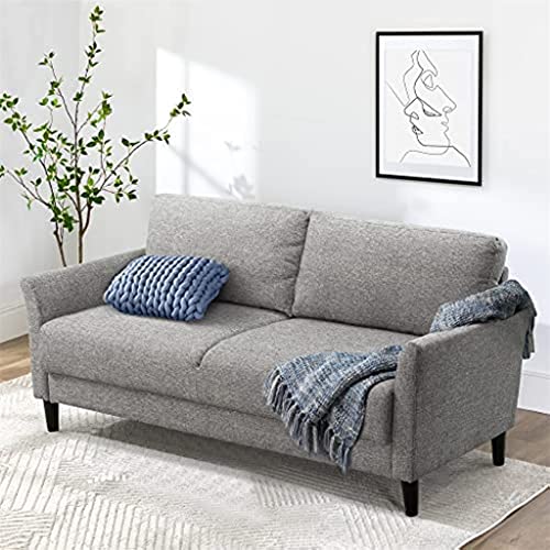 Sofa Couch/Easy, Tool-Free Assembly, Soft Grey