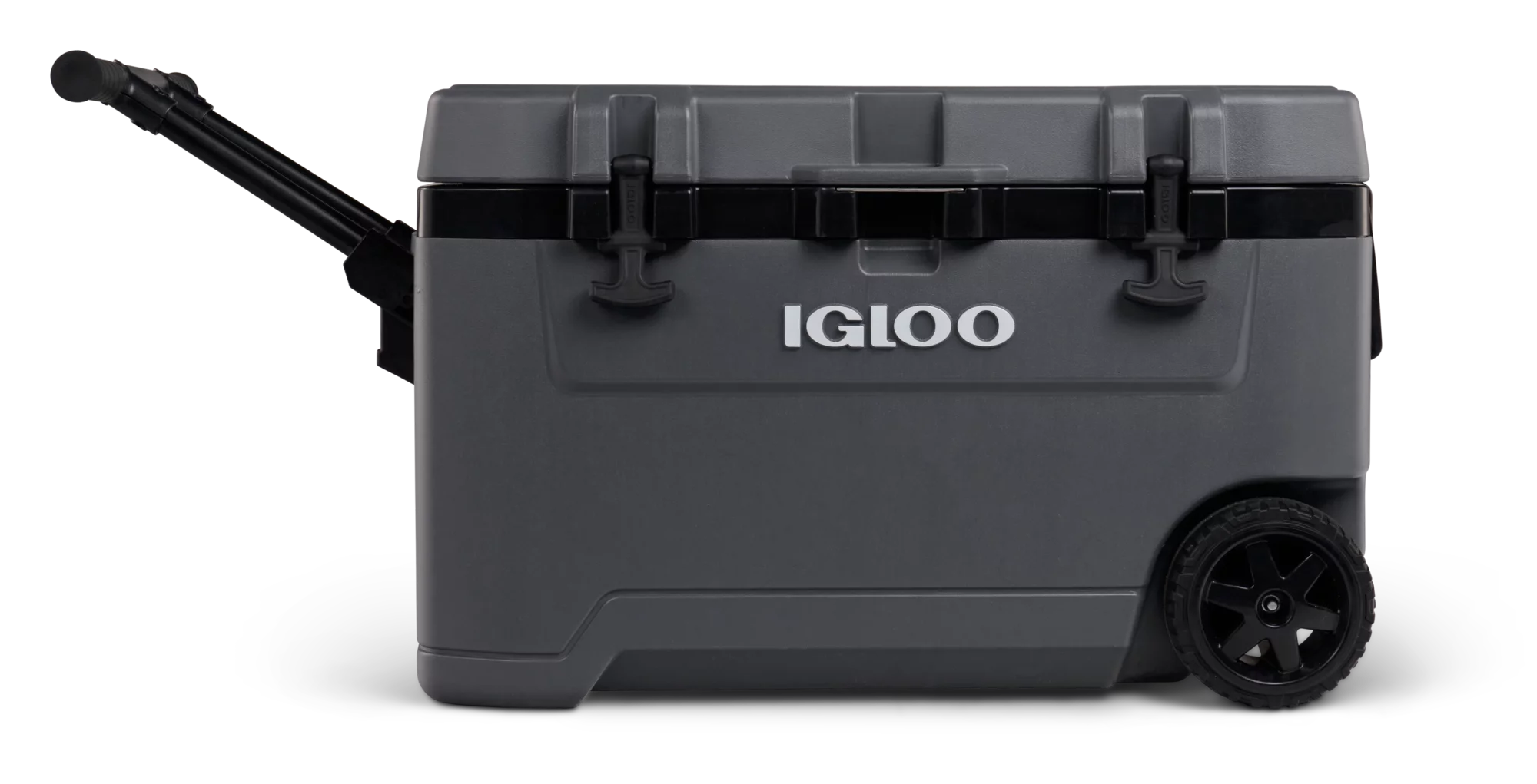 Igloo Overland 72 Quart Ice Chest Cooler with Wheels, Gray (31" x 18" x18)