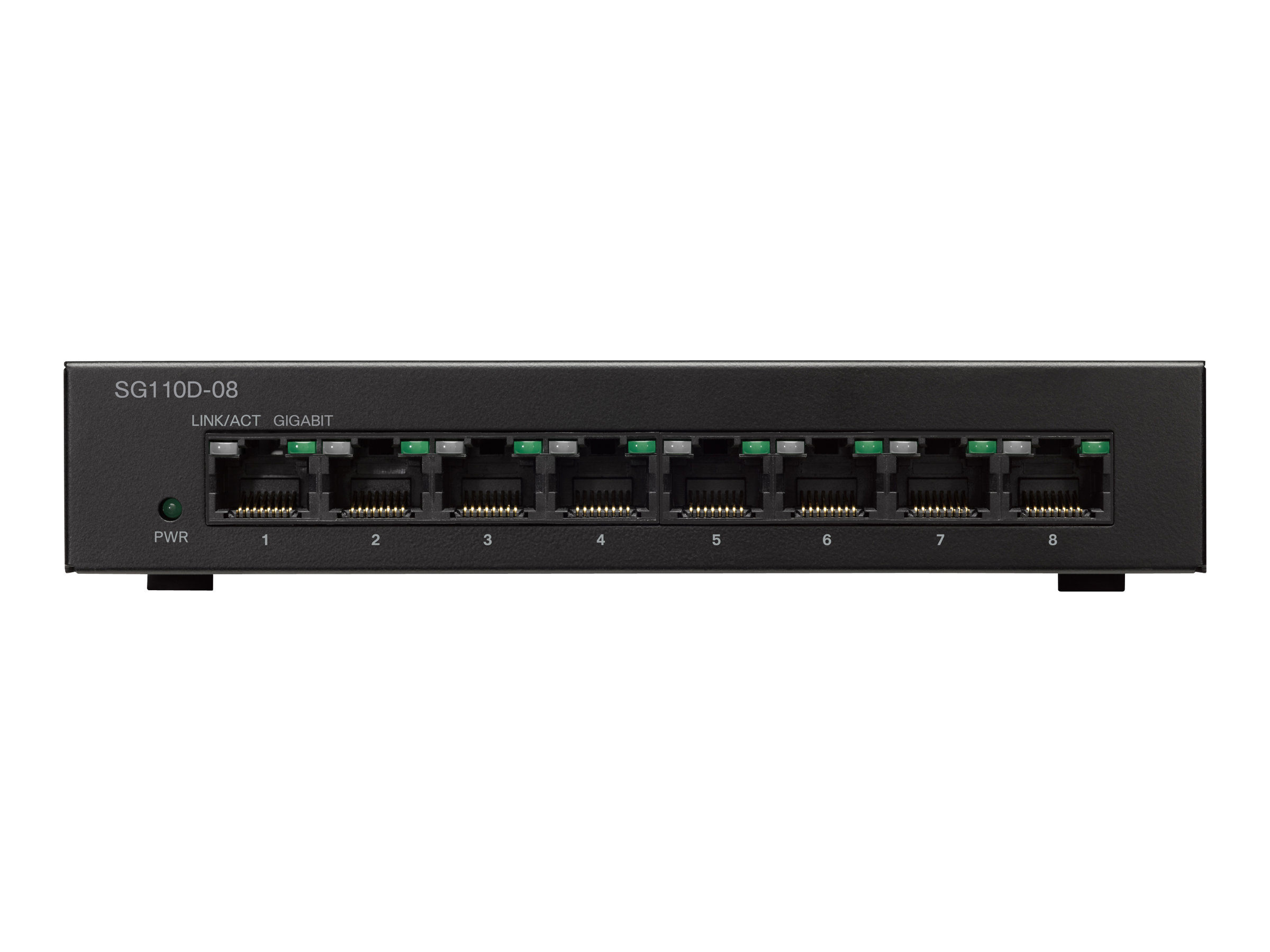 Cisco Small Business SG110D-08 - Switch - unmanaged - 8 x 10/100/1000 - desktop, wall-mountable - DC power