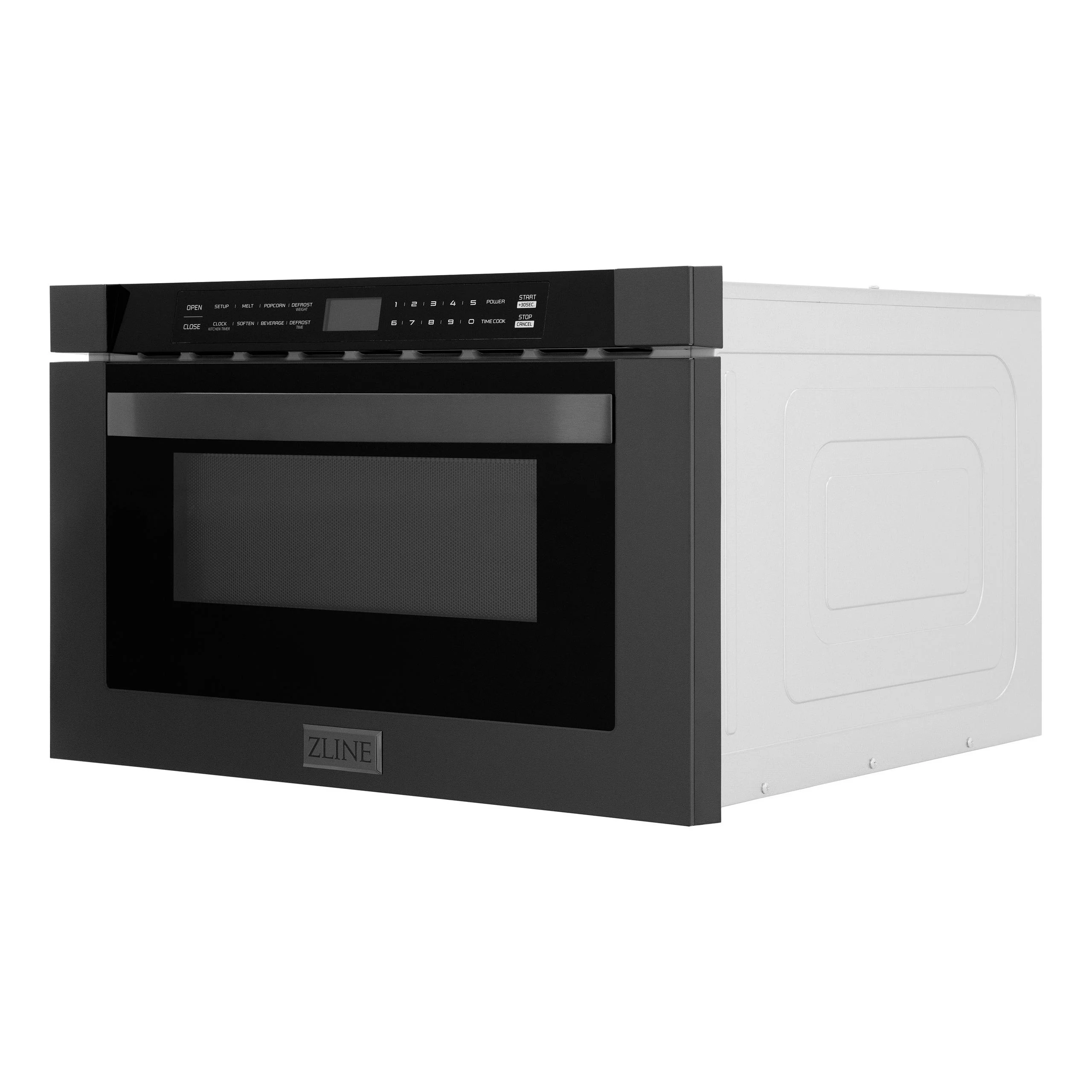 ZLINE 24" 1.2 cu. ft. Microwave Drawer in Black Stainless Steel