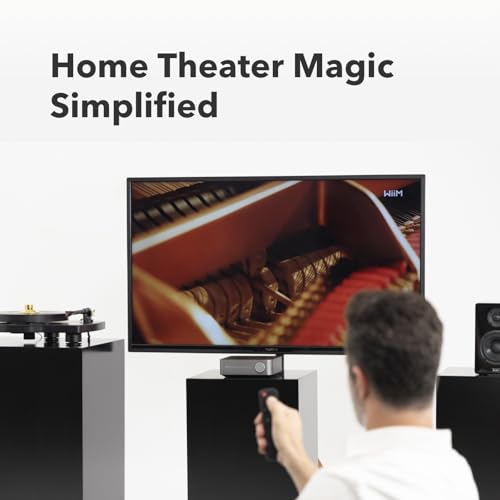 WiiM Amp: Multiroom Streaming Amplifier | Compatible with AirPlay, Google Cast, Alexa | HDMI, Voice Control | Stream from Spotify, Amazon Music, Tidal & More | Space Gray
