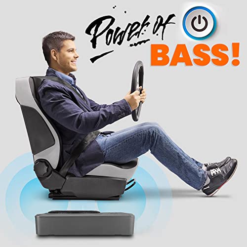 Pyle 10-Inch Low-Profile Amplified Subwoofer System- 900 W Compact Enclosed Underseat Car Audio Subwoofer w Built in Amp