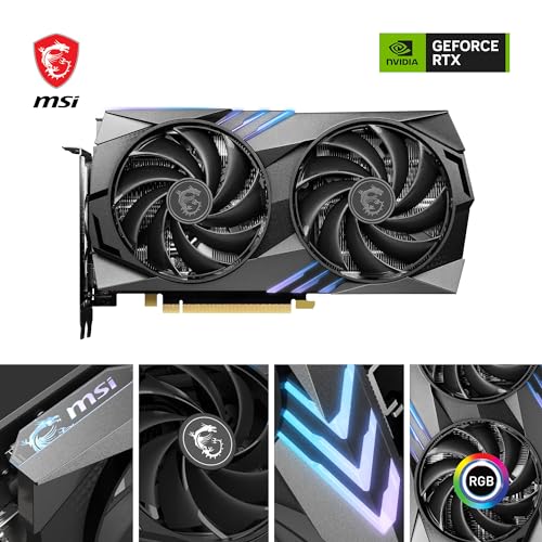 MSI GeForce RTX 4060 Ti Ventus 2X Black 8G OC Graphics Card -NVIDIA RTX 4060 Ti, 8GB GDDR6 Memory, 18Gbps, PCIe 4.0, DLSS3