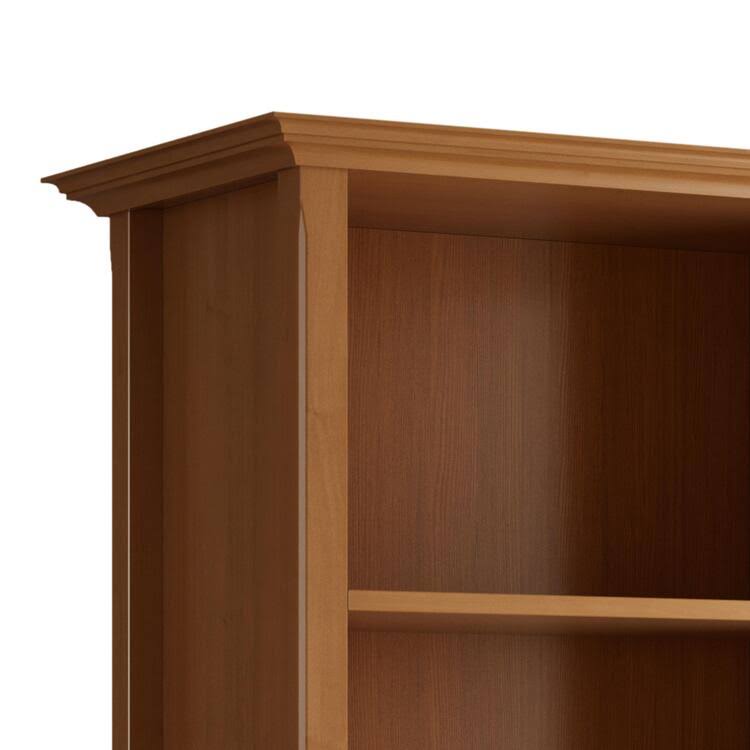 Simpli Home Amherst Solid Wood 5 Shelf Bookcase in Black