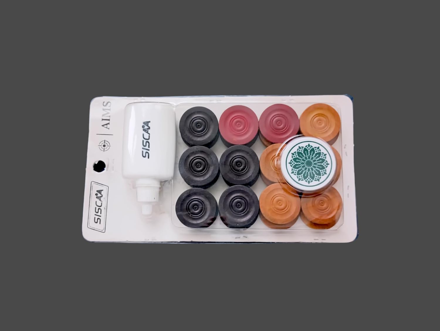 AIMS/Siscaa Deluxe - Full Size Carrom Board with Striker and Coins