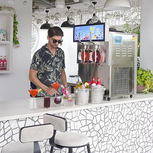 GSEICE Commercial Slushy Machine, Margarita Machine for Slush, Frozen Margarita, Slushy Maker Machine for Restaurants, Bars, Pool Parties