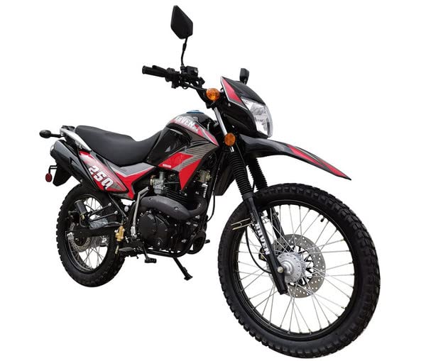 HHH 250cc Scooter Dirt Bike Vitacci Raven XL 250 Enduro Street 250cc Motorcycle Dual Sports Enduro Bike - Choose Your Color