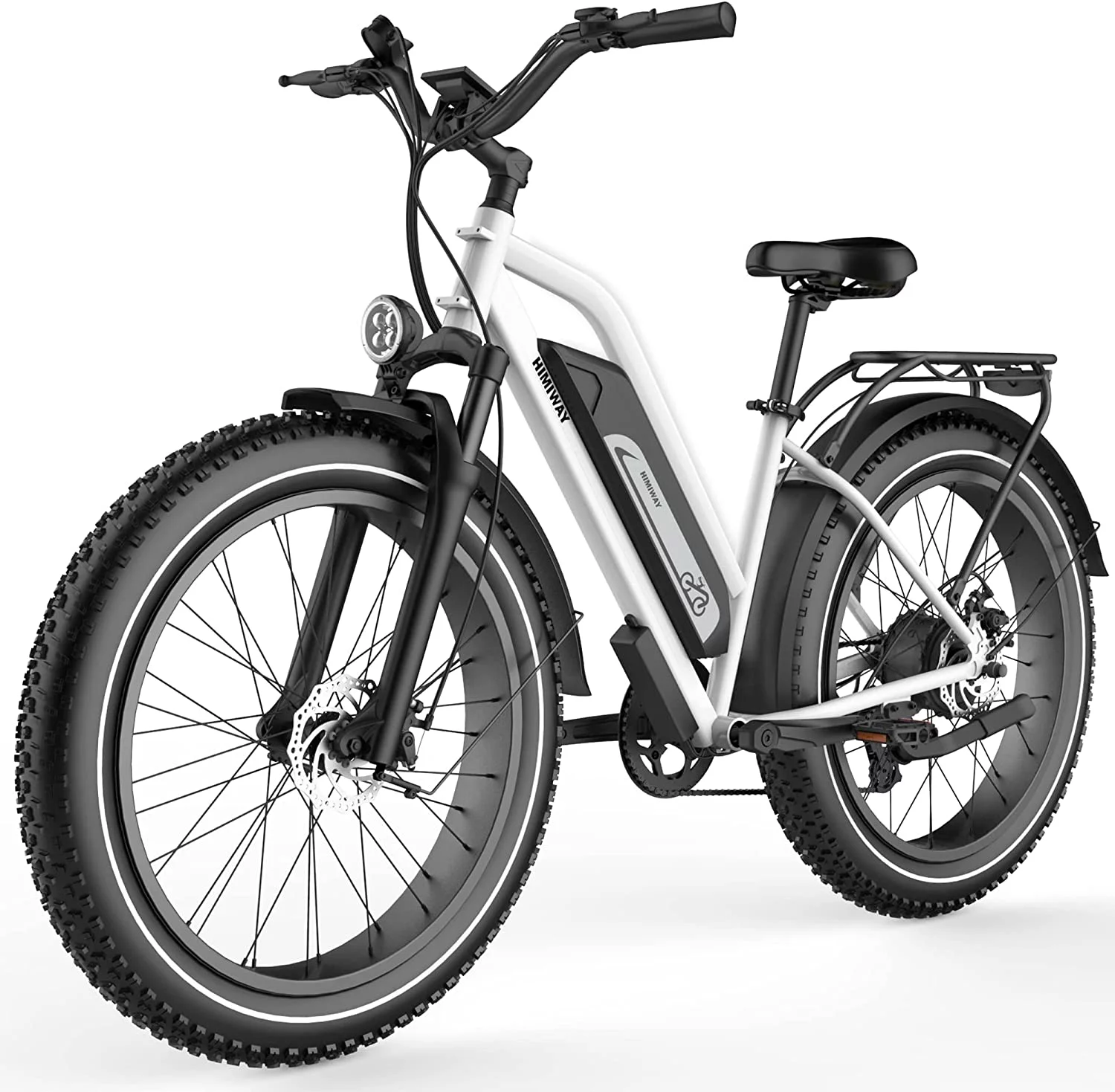 Himiway Cruiser Step Thru Electric Bike, 60Miles Long Range 48V 17.5Ah Battery 750W Motor 26" x 4" Fat Tire Electric Bike, 25MPH Electric Bicycle 350LBS Payload, Shimano 7 Speed, UL Certified - Curated Treasures Market