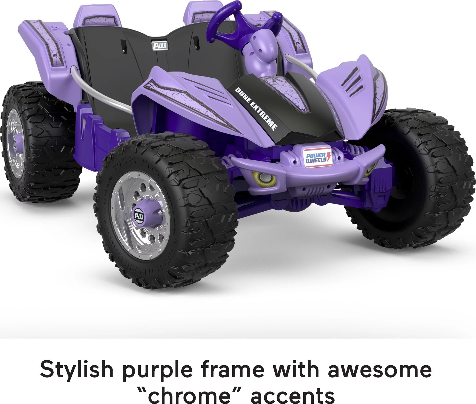 12V Power Wheels Dune Racer Extreme Battery-Powered Ride-on, Purple, for a Child Ages 3-7
