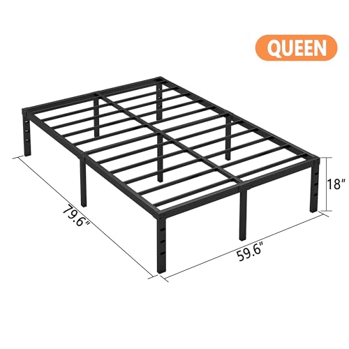 14 Inch Twin Bed Frame - Sturdy Platform Bed Frame Metal Bed Frame No Box Spring Needed Heavy Duty Twin Size Bed Frame Easy Assembly Strong Bearing Capacity, Under Bed Storage