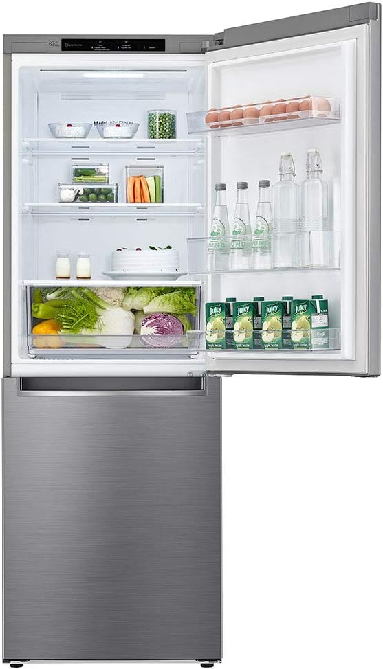 LG LRBNC1104S 24" Bottom Freezer Refrigerator with 10.8 Cu. Ft. Capacity, Door Cooling+, Smart Inverter Compressor, Tempered Glass Shelves, Digital Controls, PrintProof™ Finish, ENERGY STAR® Qualified