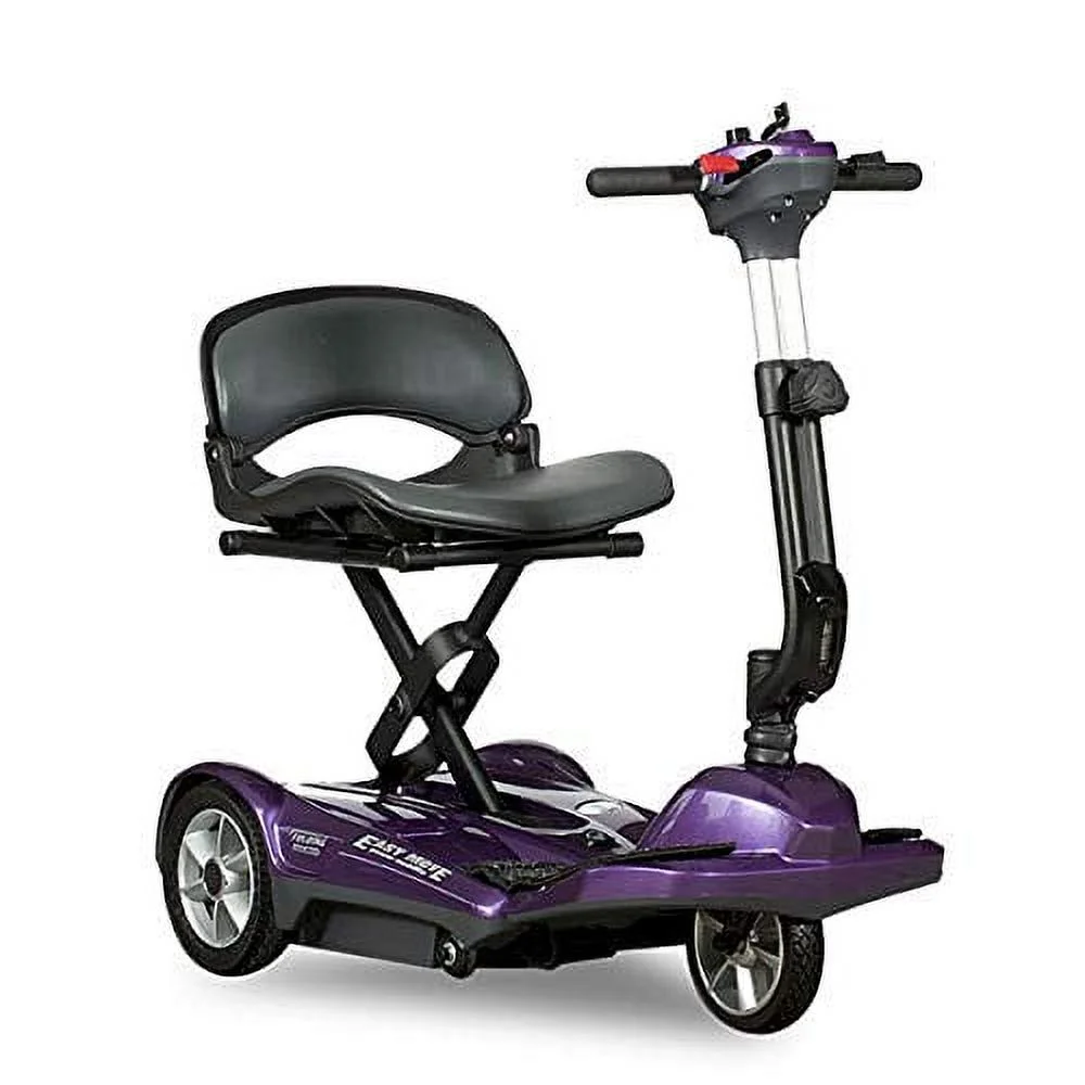 EV Rider Transport Easy Move Folding Mobility Scooter (Purple) - Electric Foldable Scooter