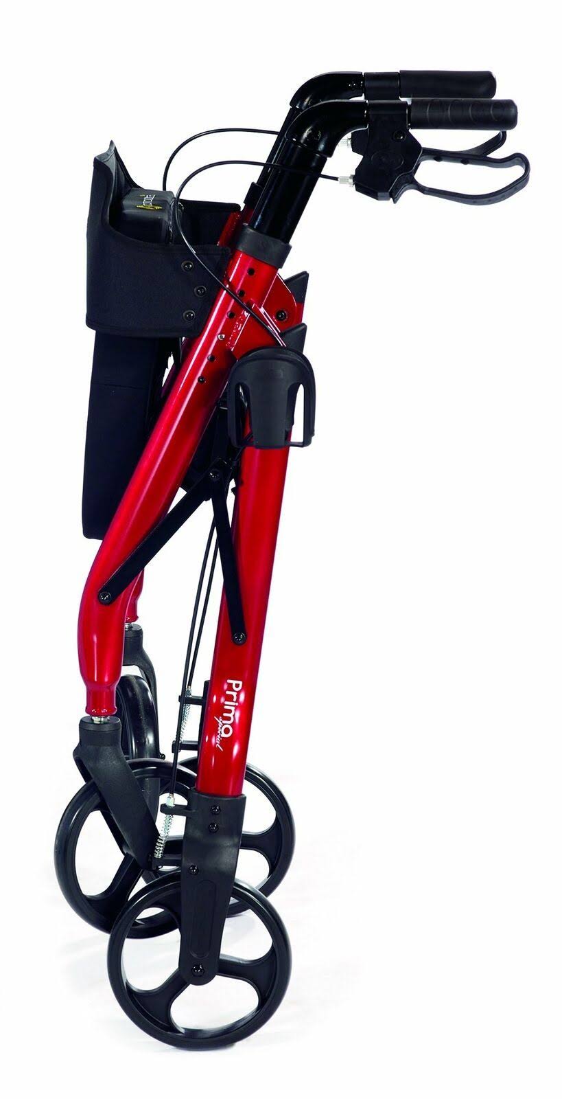 Comodita Prima Special Rollator Walker with Exclusive 16x22 Wide Ultra Comfortable Orthopedic Seat, Removable Cup Holder and Can