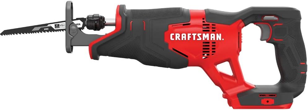 CRAFTSMAN V20 Reciprocating Saw, Cordless, Tool Only (CMCS300B) , Red