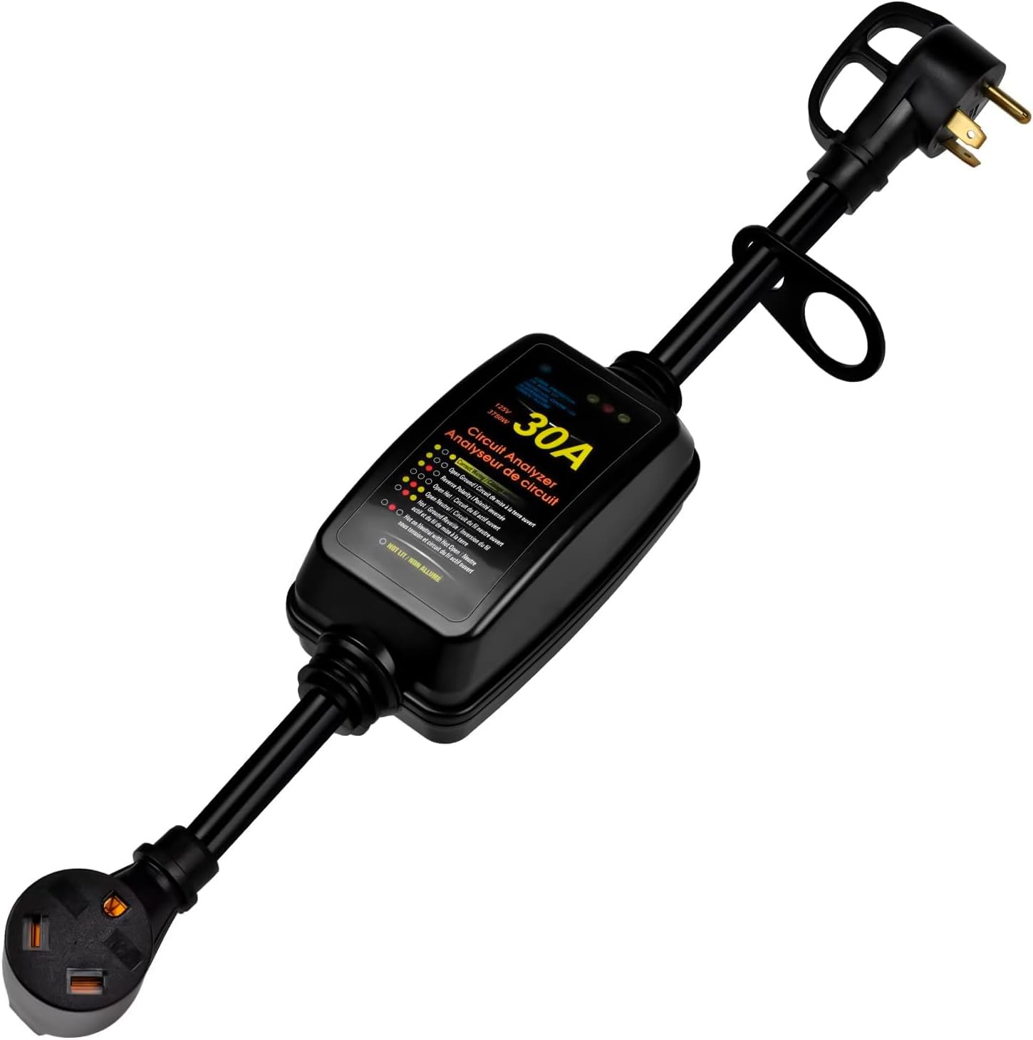 rv Surge Protector 30 Amp Smart RV Surge Protector with Waterproof Cover All-in-1 Circuit Analyzer Power Guard for RV, Camper, Trailer, Truck, Motorboat, Yacht, Mobilhome Pack of 2