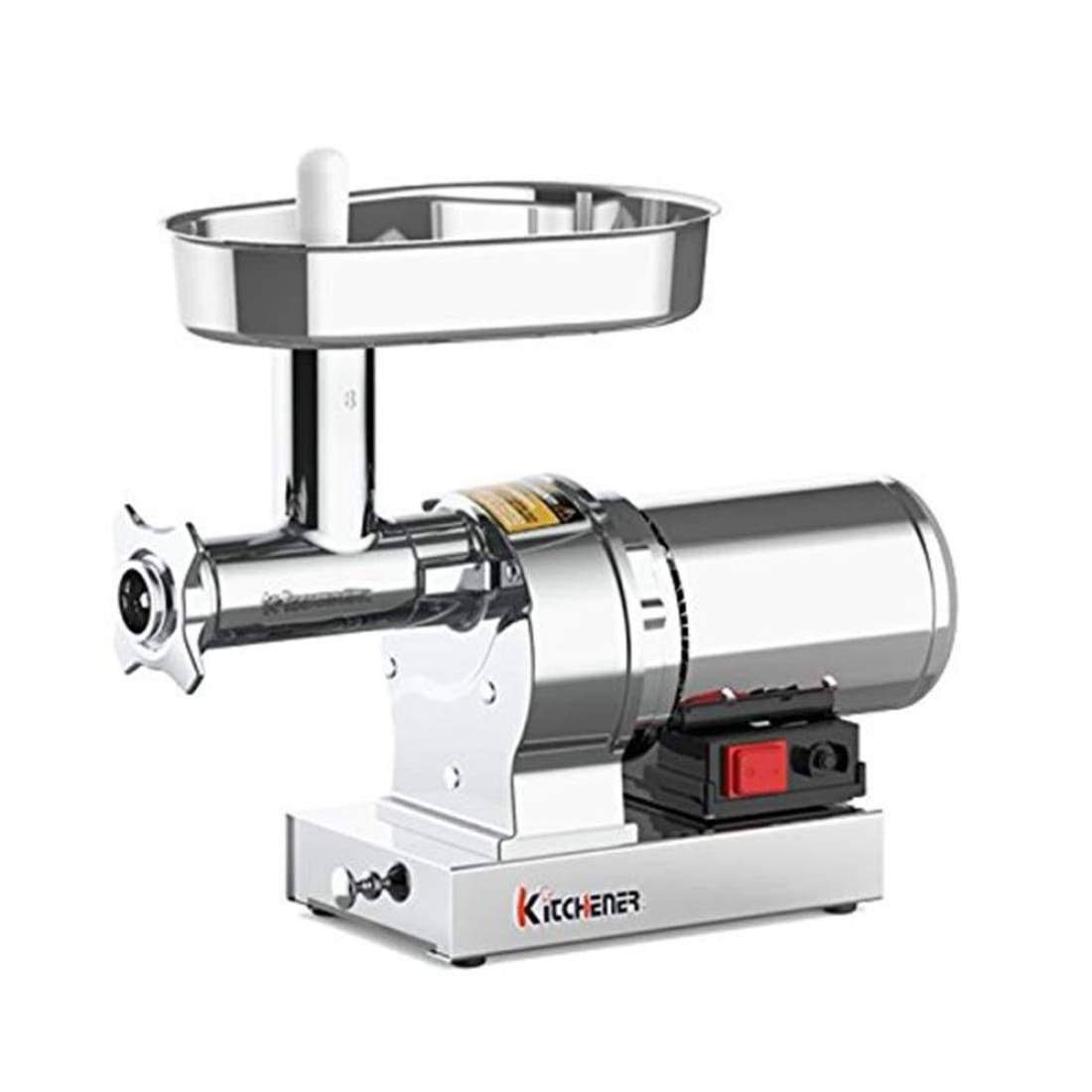 Kitchener #8 Heavy Duty Commercial Grade Electric Stainless Steel High HP Meat Grinder (480lbs per Hour)