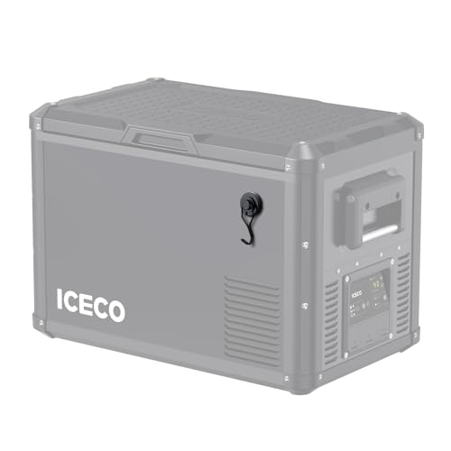 ICECO VL Pro Series Portable Refrigerator with Magnetic Hooks, Multi-directional Lid, Dual USB & DC 12/24V, AC 110-240V, Steel Compact Refrigerator Powered by SECOP, 0℉ to 50℉, Home & Car Use