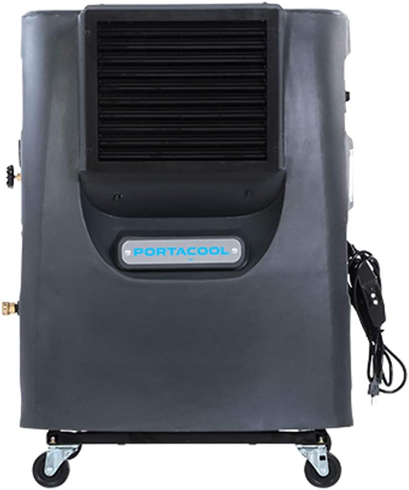 Portacool PACCY130 Cyclone 130 Indoor/Outdoor Patio, Garage, Camping Portable 2 Speed 700 Square Foot Evaporative Swamp Air Cooler with 16 Gallon Tank