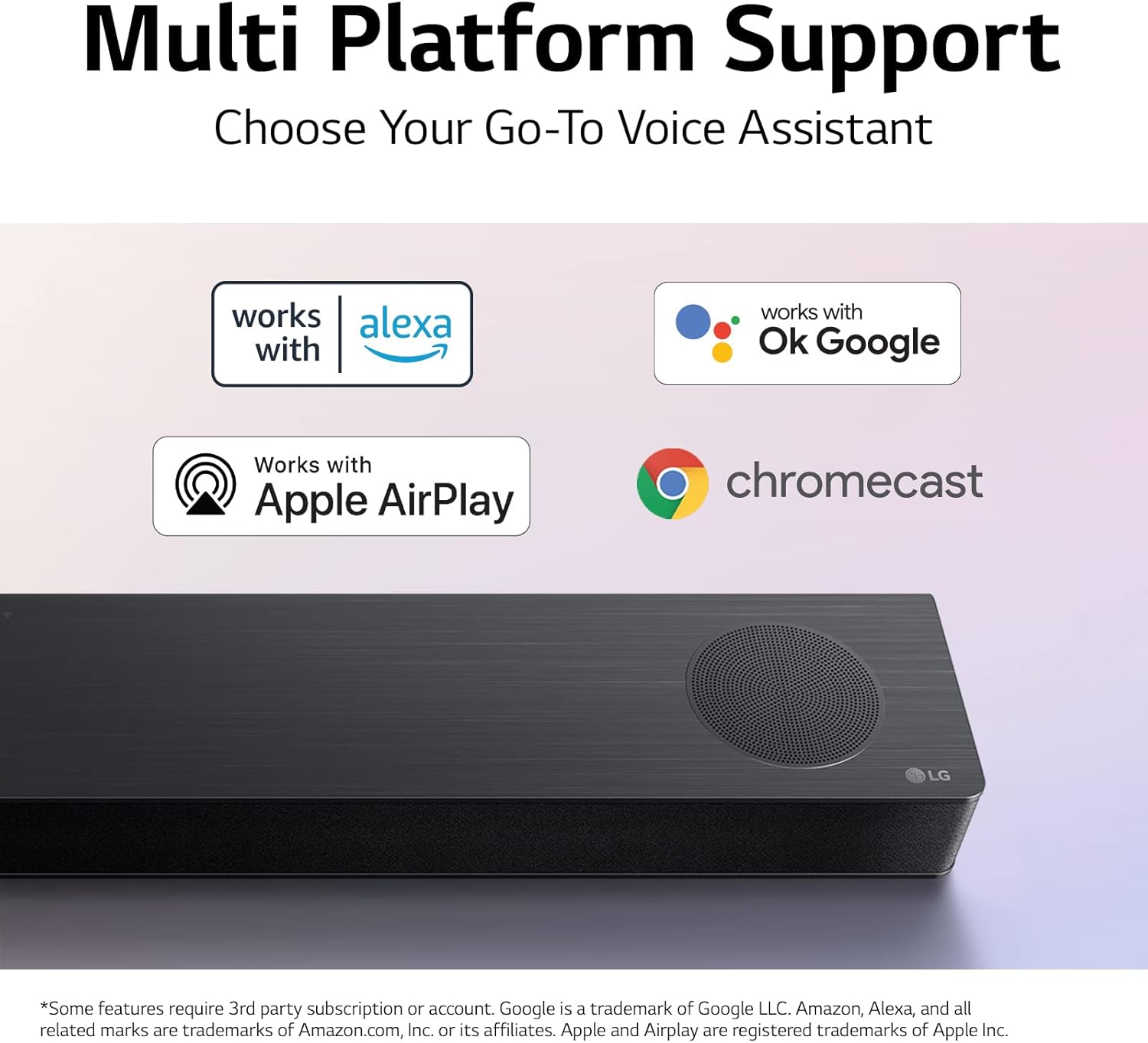 LG S80QY 3.1.3ch Sound bar with Wireless subwooer and Center Up-Firing, Dolby Atmos DTS:X, Works with Airplay2, Spotify HiFi, Alexa, High-Res Audio, IMAX Enhanced, LG TV Synergy, HDMI eARC