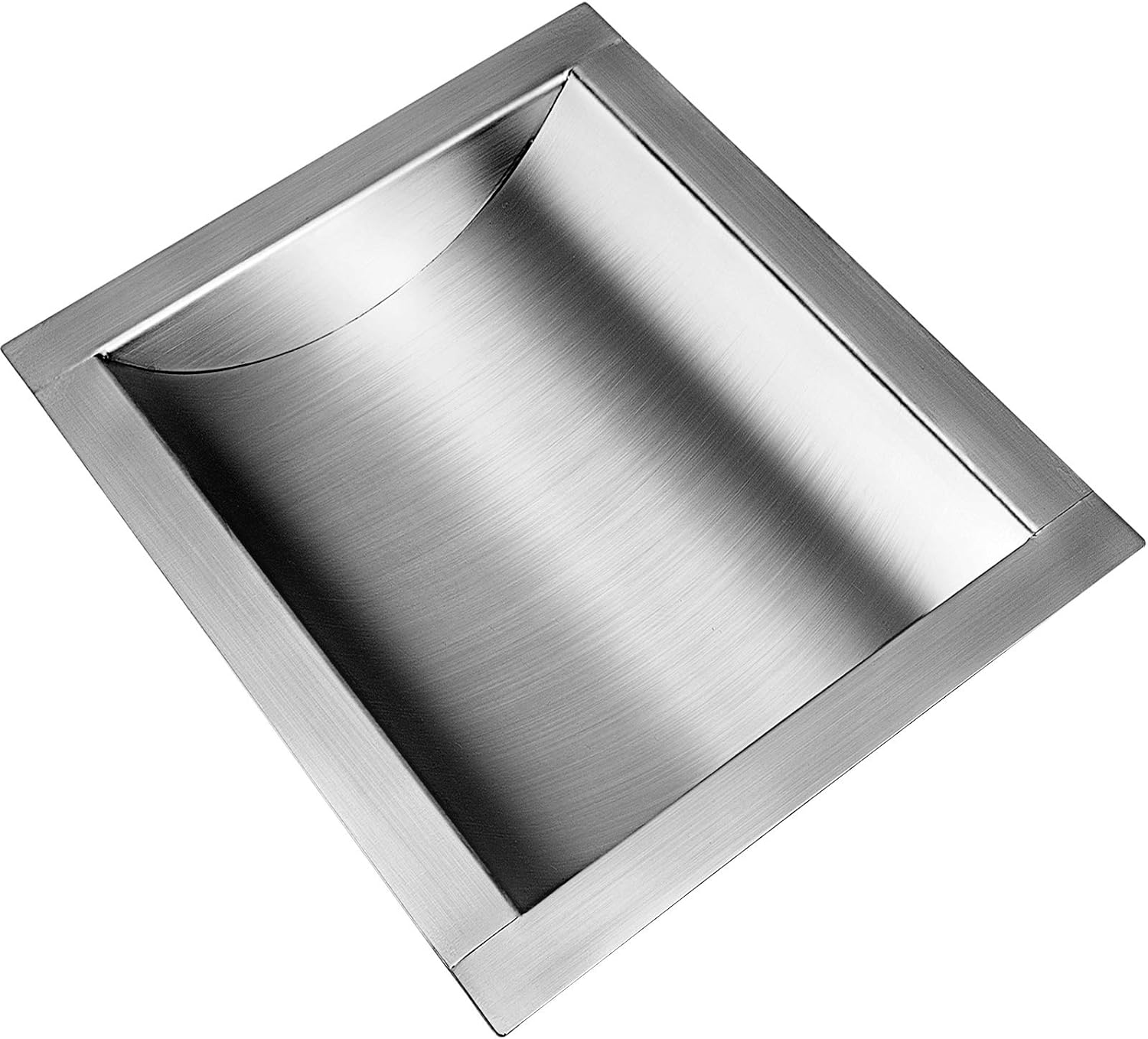 Mophorn 304 Stainless Steel Drop-in Deal Tray 12 Deep x 10 Wide x 1.6 High Brushed Finish for Cash Register Window