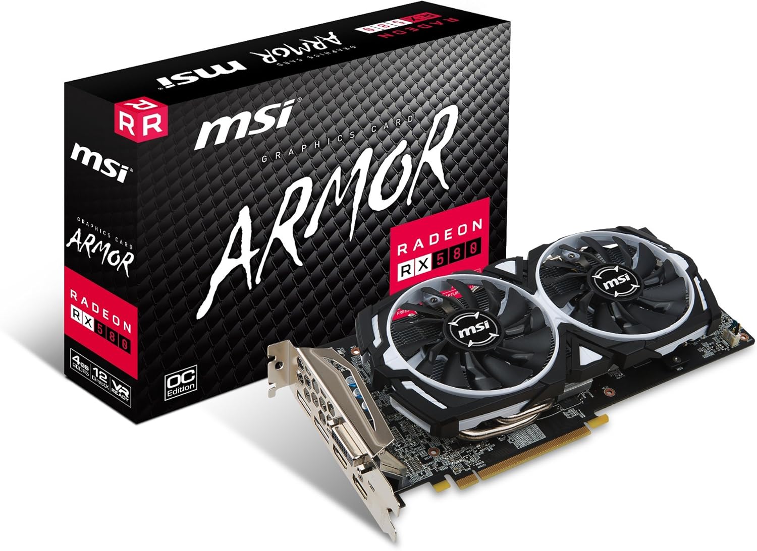 MSI Gaming Radeon RX 580 256-bit 4GB GDRR5 DirectX 12 VR Ready CFX Graphcis Card (RX 580 GAMING X 4G)