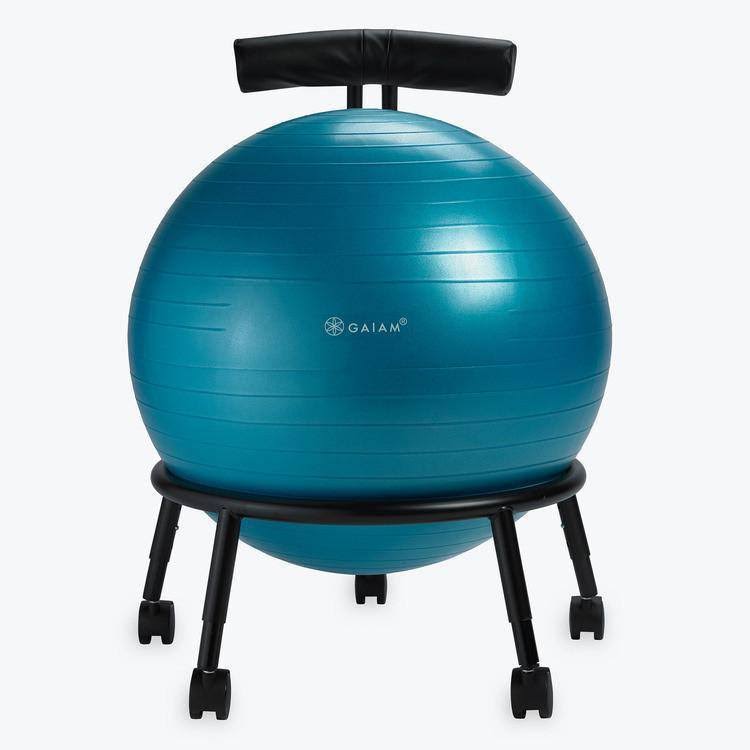 Custom Fit Yoga Balance Ball Chair - Black